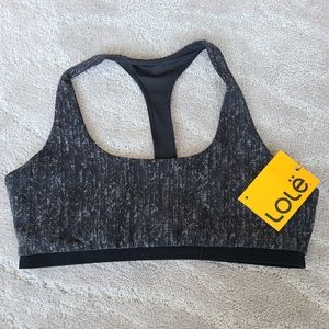 NWT Lole size large black sports bra